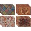 Placemat 1PCS Linen Geometry Floral Dining Mats Nordic Home Kitchen Living Room Insulated Mat