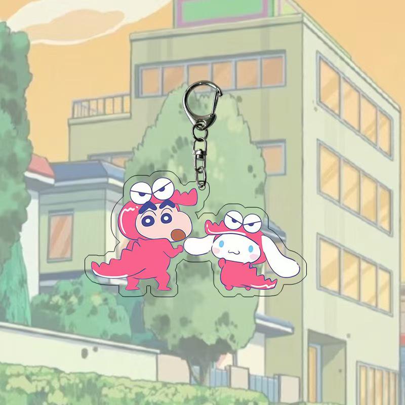 Crayon Shin-chan Sanrio Acrylic Keychain: Cartoon Anime Bag Charm Pendant