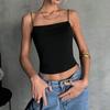 Cross-Border Internet Celebrity Pure Color Spaghetti Strap Flat Tube Top Ice Silk Sling Slim Looking Sexy Short All-Match Vest