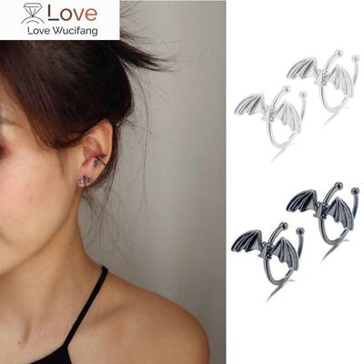 Personality Ear Bone Clip Bat Ear Clip Without Pierced Ears Hip Hop Clip Earring