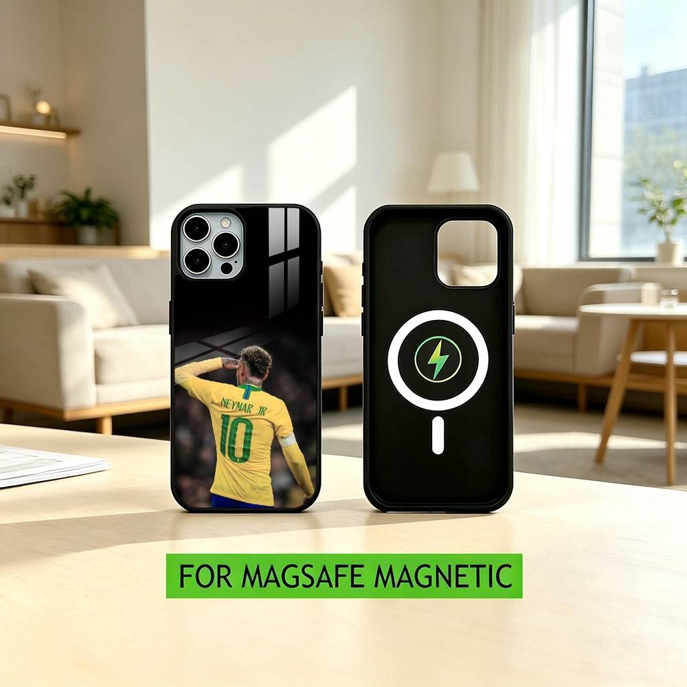 N-Neymar J-jr Fußball 10 Handyhülle Für iPhone17,16,15,14,13,12,11 Plus,Pro Magnetisch mit Magsafe Kabelloses Laden