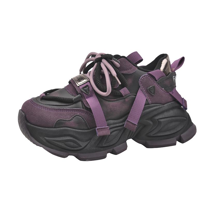 

Мода 2024 года, высококачественная однотонная осенняя обувь для женщин, нескользящая, для улицы, новая модная женская вулканизированная обувь Zapatillas Mujer 40 фиолетовый