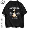 The Great Goose Striving For Fitness T-Shirt Unisex Loose Cotton Tee Trendy Summer Short Sleeve Unisex All-Match Hip Hop Clothing