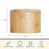 Bamboo Salt Cellar with Swivel Lid,Spice Box Storage Container for Kitchen with Magnetic Closure for Sea Salt, Spices and Herbs