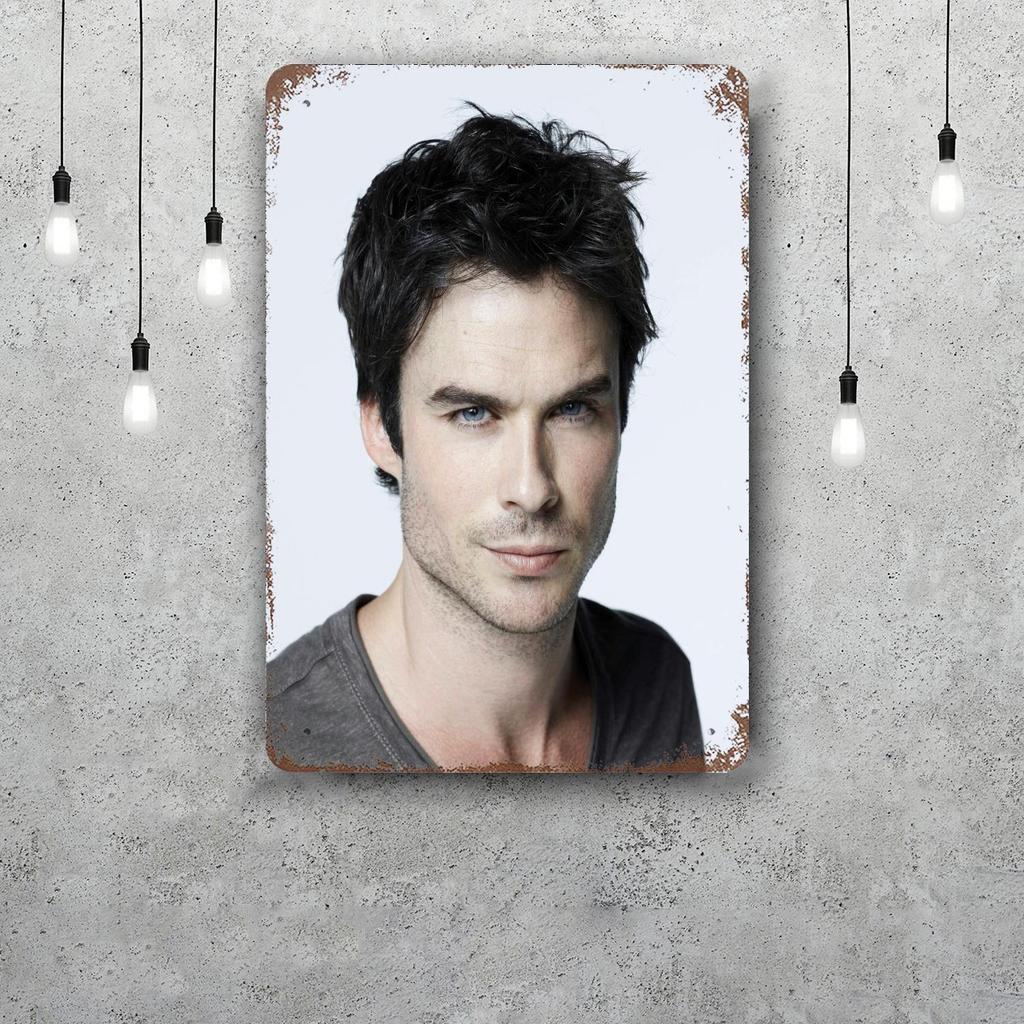 Damon Salvatore Decor Poster Vintage Tin Sign Metal Sign Decorative Plaque for Pub Bar Man Cave Club Wall Decoration