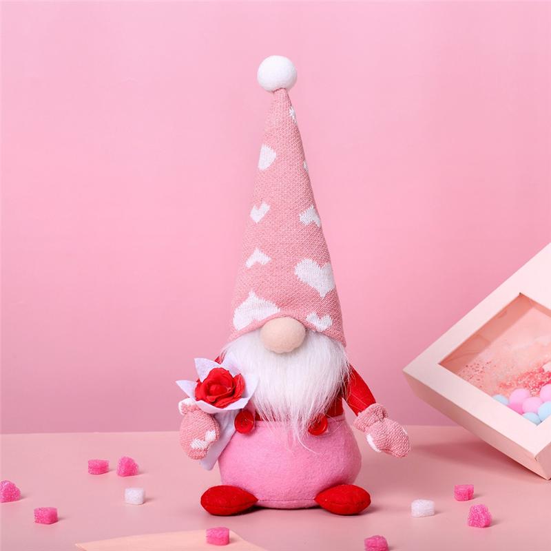 Guten-Herr. Und Frau. Skandinavischer Tomte Valentinstag Valentinstag Zwerge Dekoration Plüsch Wie abgebildet Stoff 2 Stück