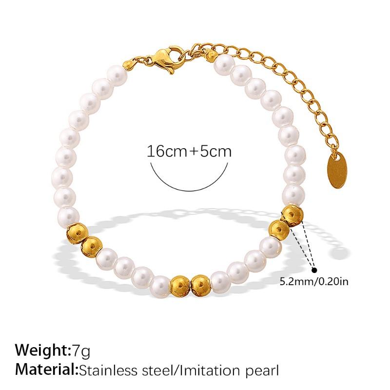 Biological element series bracelet necklace nature vacation style stainless steel 18k gold plated jewelry