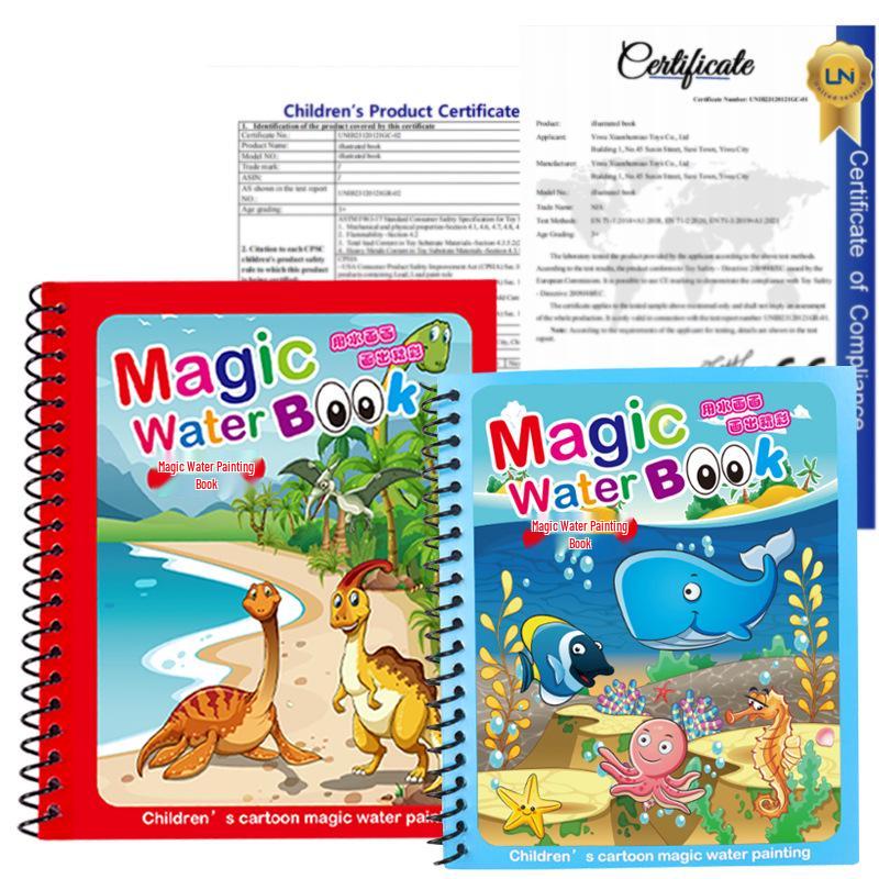 Children's Reusable Magic Water Painting Book: Educational Drawing & Coloring Set