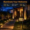 Dual Use Installation Solar LED Address Number Light Stake In-Ground Wall Mount Color Changing LED Lighting Automatic Charging