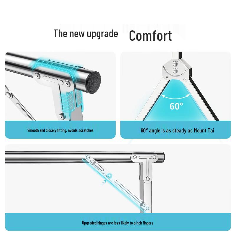 Stainless Steel Single Pole Folding Drying Rack