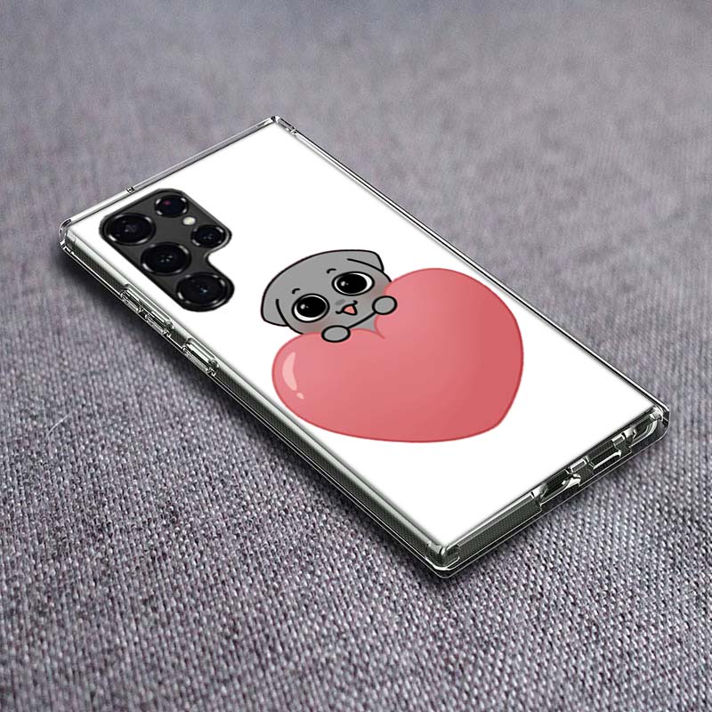 Cute Cartoon K-Kkamang Phone Case For Samsung Galaxy S24 S23 S21 S20 FE S22 S26 Ultra S25 Edge S10 Plus Cover Clear TPU Capa She