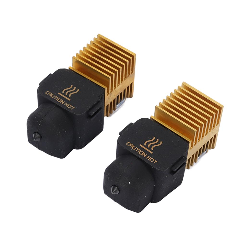 2 Sets Hot End Extrusion Head Kit Detachable 0.2MM 0.4mm Hardened Steel Nozzle Extruder Nozzle Hot