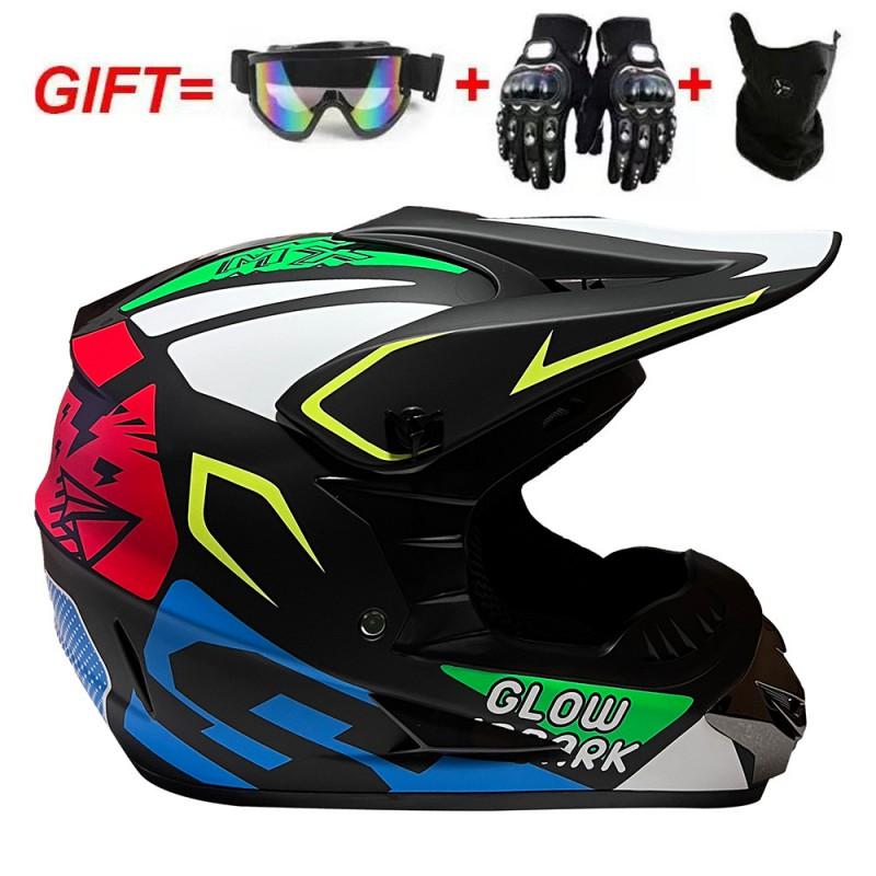 Full Face Motorcycle Helmet Men Women Adult Racing Off-Road Dirt Bike ATV Quad BMX Mountain Downhill