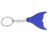 Mermaid Tail Keychain Diving Theme Soft Silicone Keyring Decorative Fish Tail Pendant Dark Blue