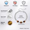 Stainless Steel Men's Beaded Bracelet,Double-layer Natural Tiger Eye Stone Bracelet,Simple Classic Jewelry Gift