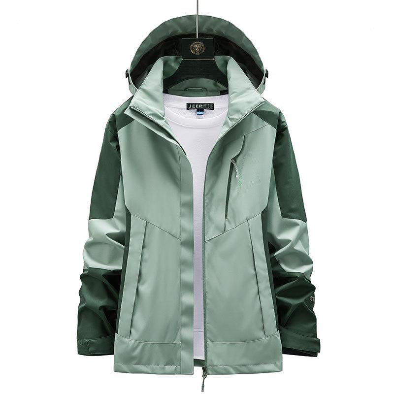 Women's and Men's Plus Size Waterproof Windproof Jacket for Spring and Autumn - Single Layer Coat for Outdoor and Mountaineering