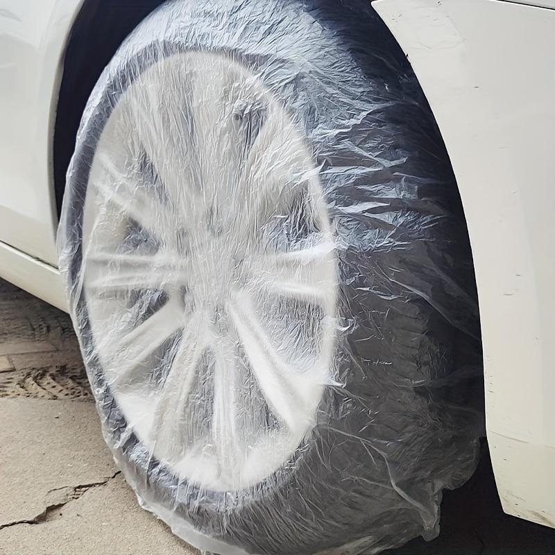 Transparent PVC Safety Covers for Car Wheels,  and Easy to Install, Ideal for Dog Owners and Automotive Maintenance