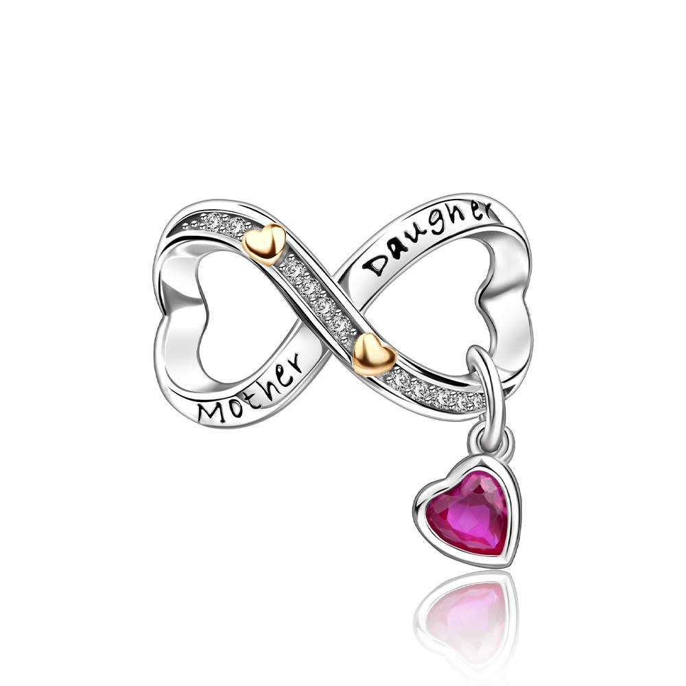 New Original Copper Charms Lucky Infinity Symbol Heart Beads Pendants Fit Bracelet Necklace Diy Jewelry Gift