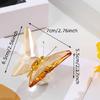 Crystal Butterfly Figurine with Clear Glass Balls Base Glass Butterfly Statue Crystal Animal Figurine for Home Ornament