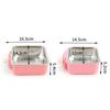Puppy Detachable Anti-overturning Square Hanging Water Feeder Container Food Dish Dog Crate Bowl