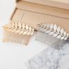 Wedding Hair Accessories Leaf Hair Clips for Women Fashion Crystal Bride Headdress Hairpin Crystal Hair Combs Girls Jewelry Gift