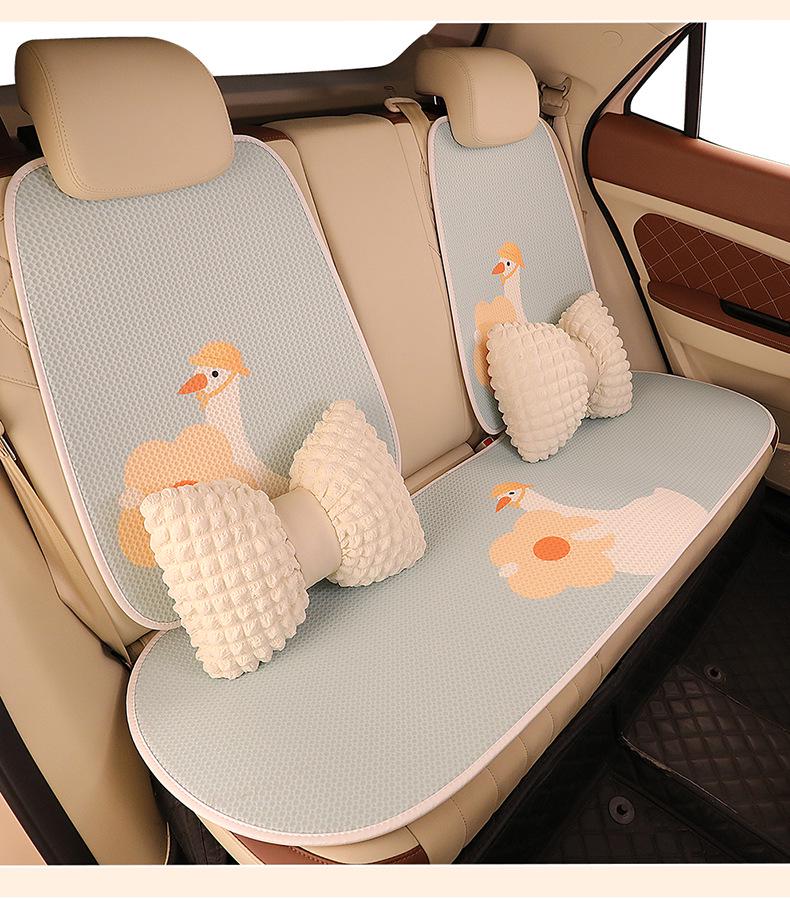 Cartoon Duck Ice Silk Car Seat Cushion for Jetour Traveller Dasheng X70 Plus