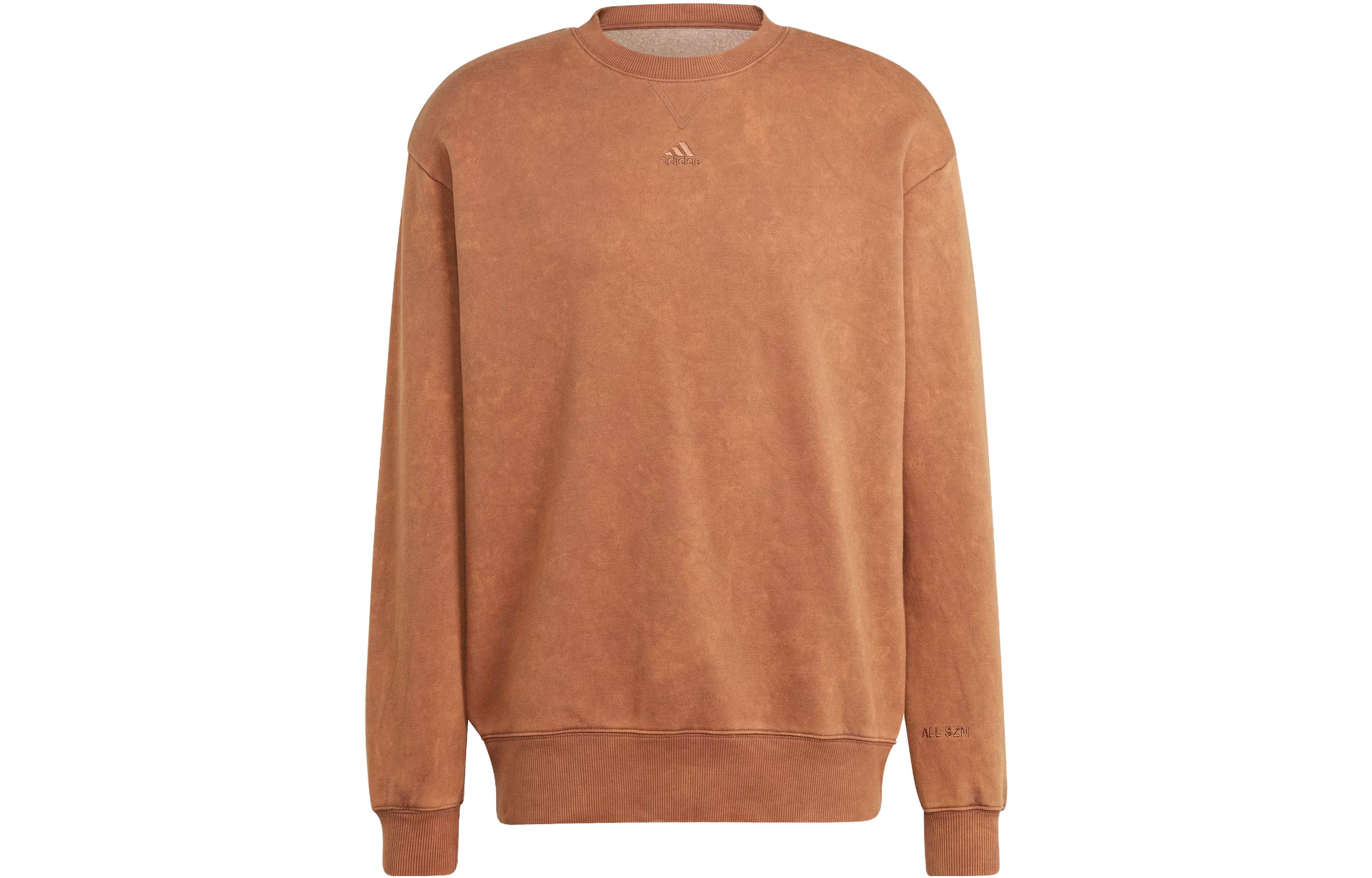 Adidas Sweatshirts Men s Brown Crew Neck Moderate Regular IJ6927 XXL
