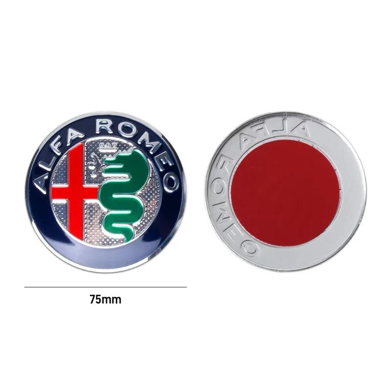 For Alfa Romeo 159 147 Giulietta Stelvio 4C MITO 156 Giulia GT Car Hood Front Rear Trunk Steering Wheel Emblem Badge Replacement zw1