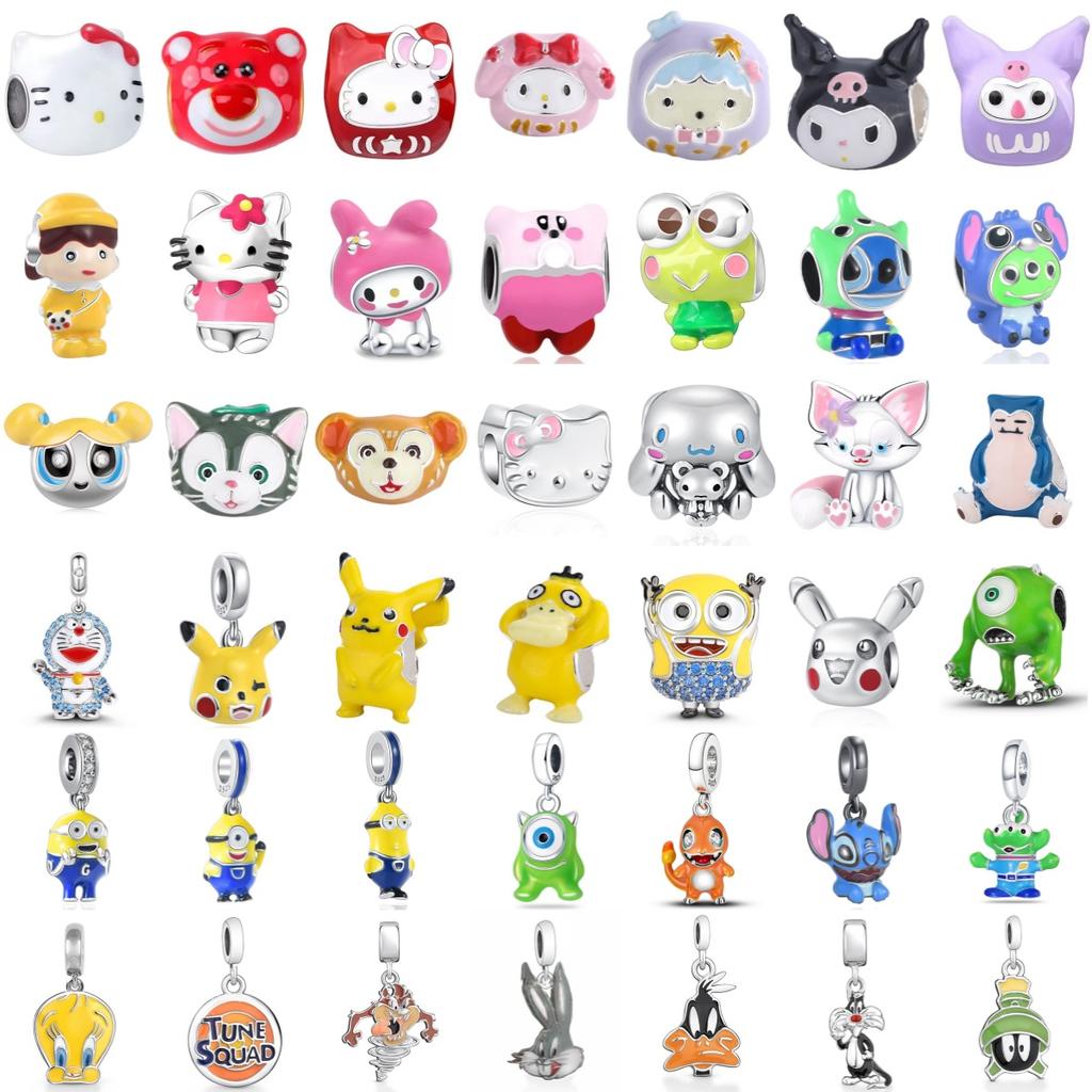 MINISO New copper Dopamine Cute Cartoon Doll Talisman Charm Bead Compatible With for Authentic Bracelets Do It Yourself BoysGirls Boutique Jewellery