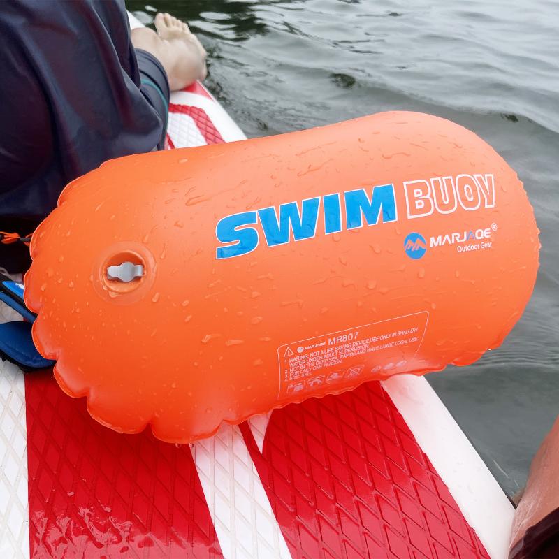 Swimming Pool Buoy Tow Floats Inflatable Life Saving Swim Buoy Pvc Inflated Air Drying Bag Drift Bag Pool Accessory Open Water