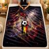 Flannel BlanketBelgium Football Warm Soft Throw Blanket for Indoor Sofa Bed Living Room Use
