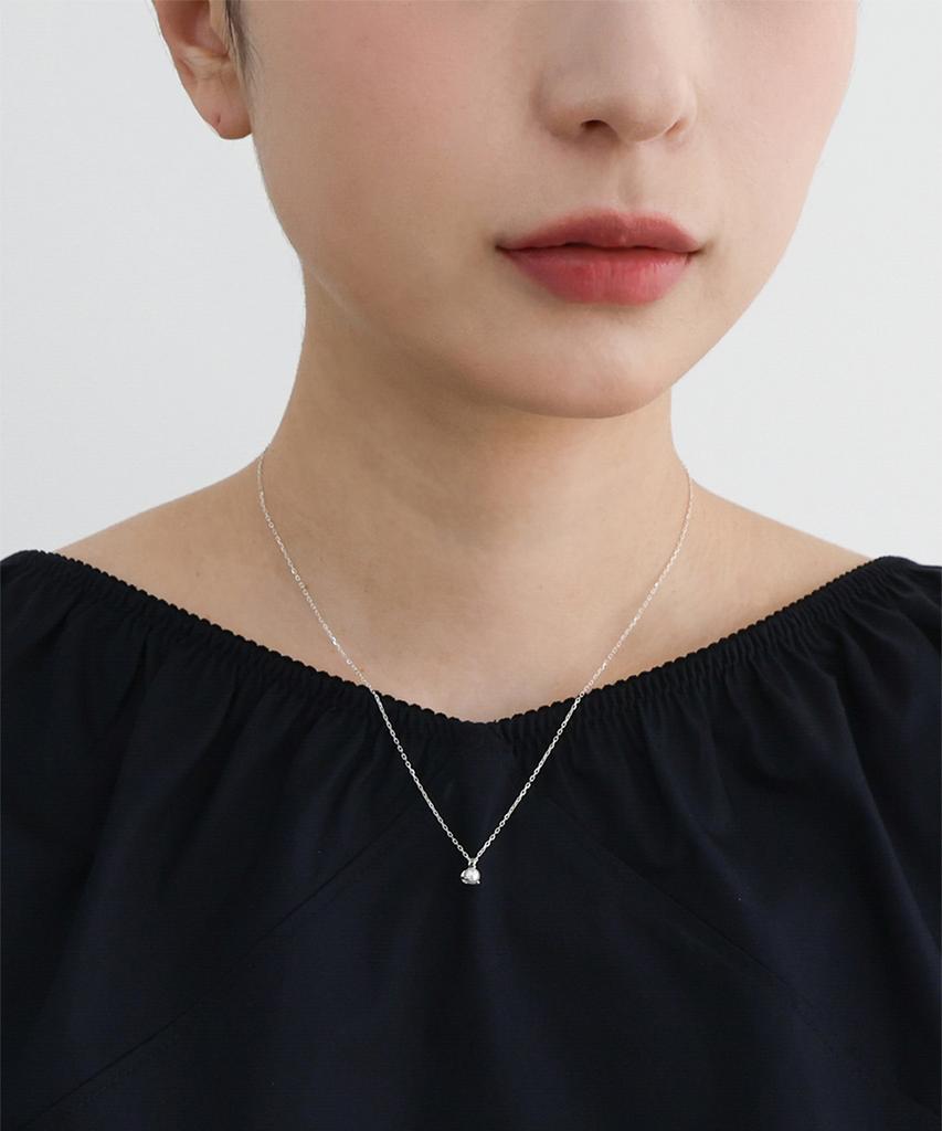 Febor Tulip Pearl Necklace_Silver