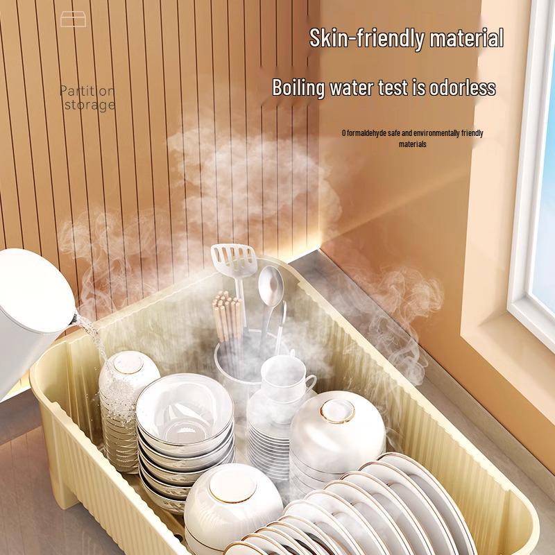 Multi-functional Kitchen Storage Rack with Lid for Bowls & Chopsticks