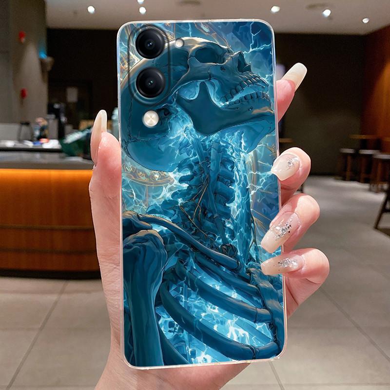 Casing For Vivo Y04 Case Luxury Dragon Cute Cool Boys Girls Back Cover For VivoY04 Vivo Y 04 Y29s Y29t 5G Transparent Phone Case