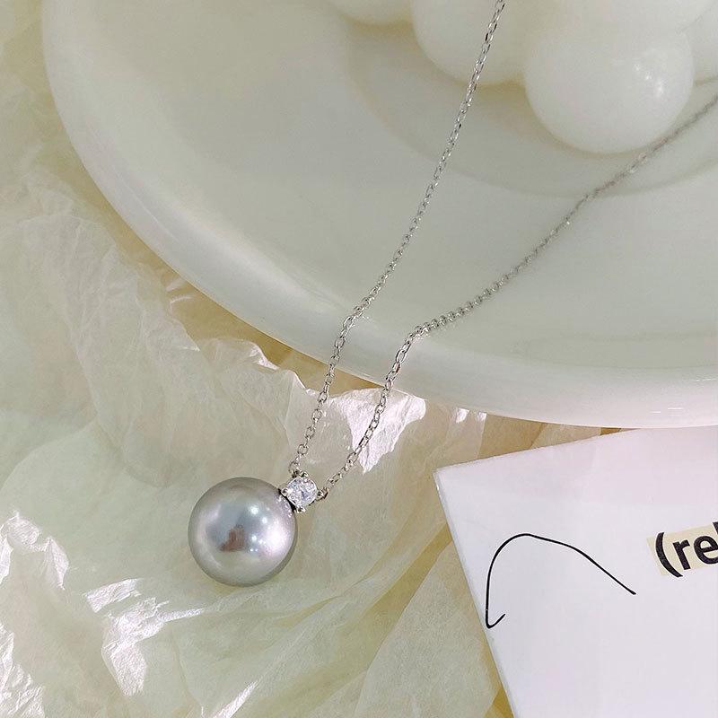 

Французское ретро ожерелье из жемчуга и циркония с простой цепочкой на ключице, нишевый дизайн, украшение для чувств