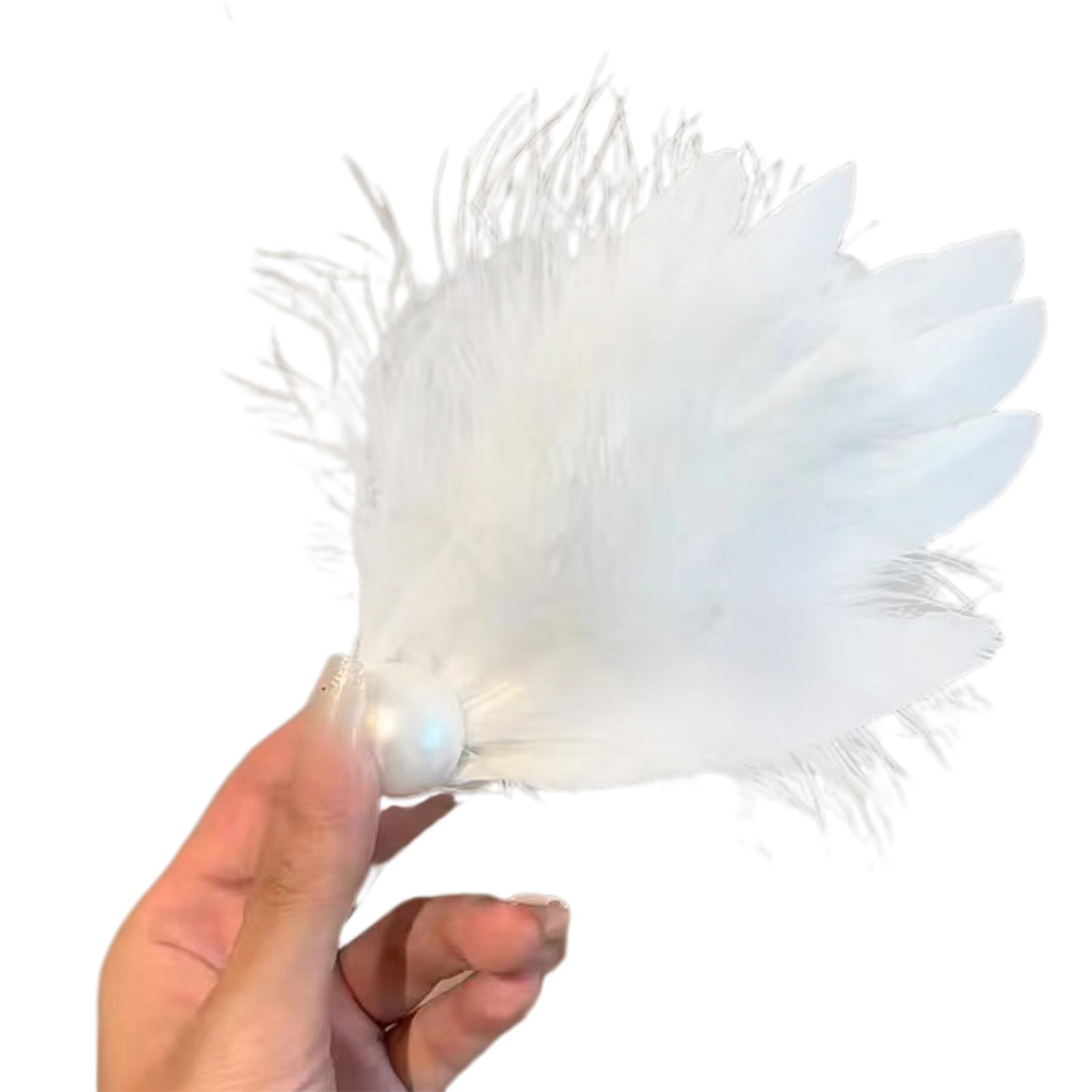 

Sweet Hair Clip White Feather Shape Duckbill Hairpin Hair Clip for Ponytail Ballet Hairpins for Teenagers Children белый