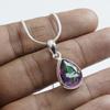 Teardrop Mystic Topaz Pendant: Handmade 925 Sterling Silver Necklace
