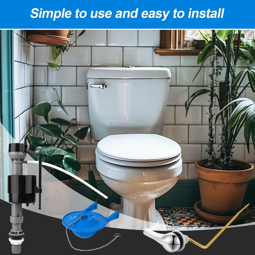 Universal Toilet Flusher Replacement Kit Toilet Flush Flapper Repair Kit Include Toilets Fill Valve Replacement 3 Inch Low Flow
