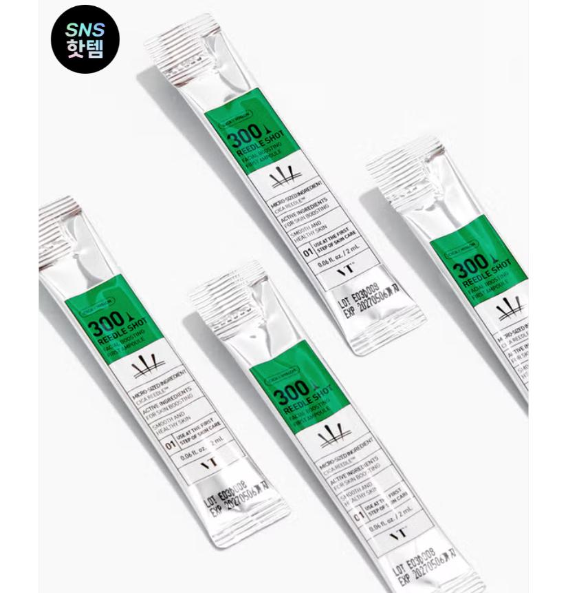 VT Reedle Shot 300 Ampoule Set | Intensive Booster with Micro-Needle Technology