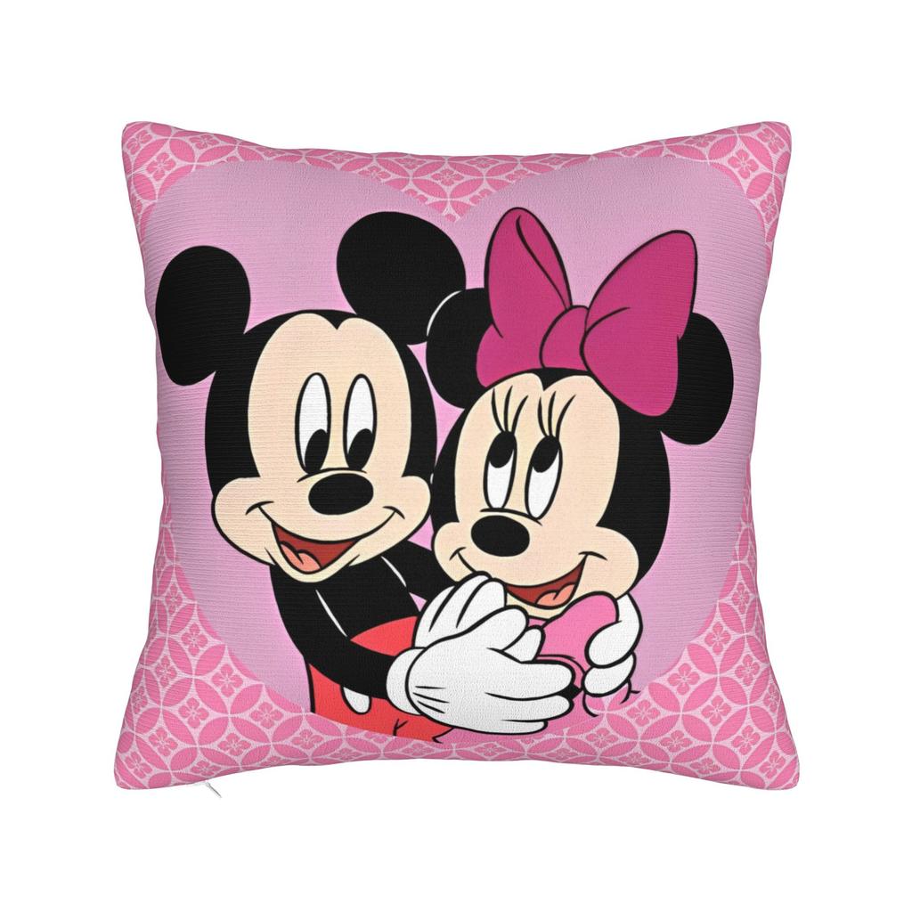 Mickey and Minnie Mouse Holiday Throw Pillow Cover Decorative Pillow Christmas Design , Customized Pillowcover Home Decor