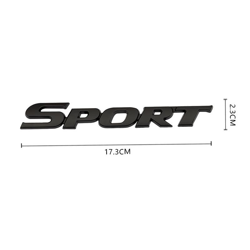1Pc Car Accessories Sticker Styling Metal 3D Chrome Black Car Trunk Racing Sport Word Letter Logo Emblem Badge Decal Sticker