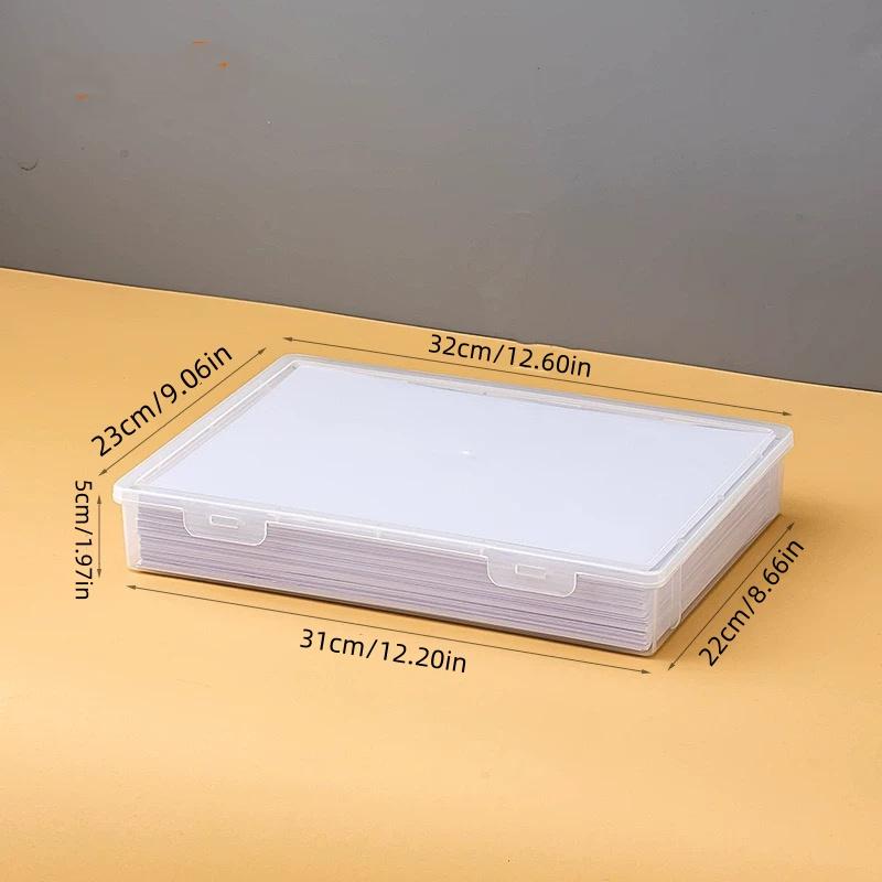A4 storage box, paper box, transparent, office, art, exam paper, plastic box, document box, certificate organizer