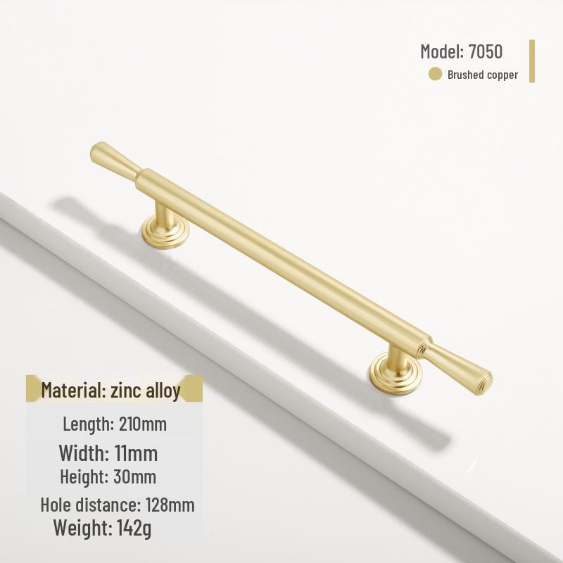 French Modern Gold Zinc Alloy Cabinet Handle
