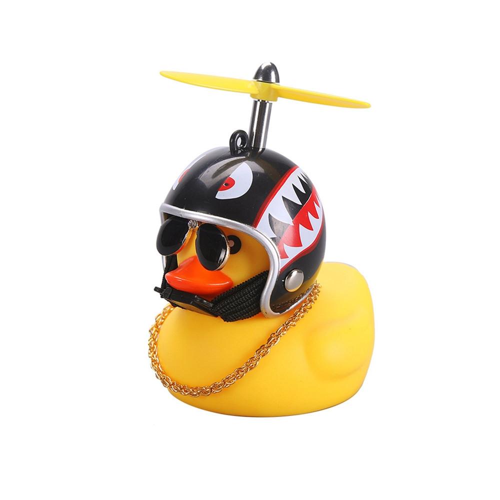 Motor Accessories Little Yellow Duck With Helmet For Bike Lights Auto Car Accessories Duck In The Car Car Interior Decoration Ca
