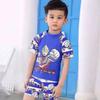 Boys' Cartoon Character Swimsuit Set with Hat