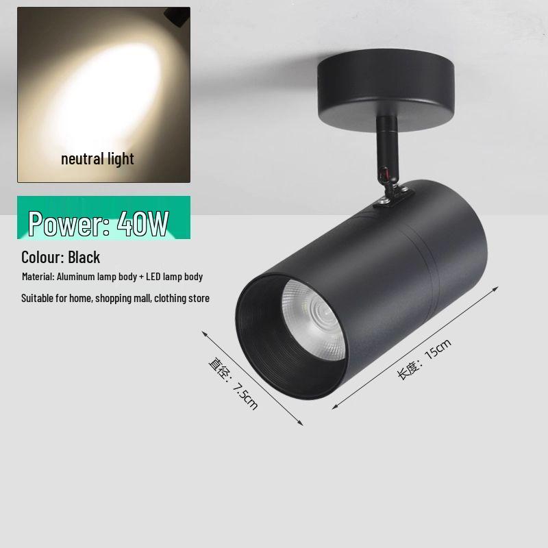 COB LED Surface-Mount Spotlight for Retail and Home Background Walls