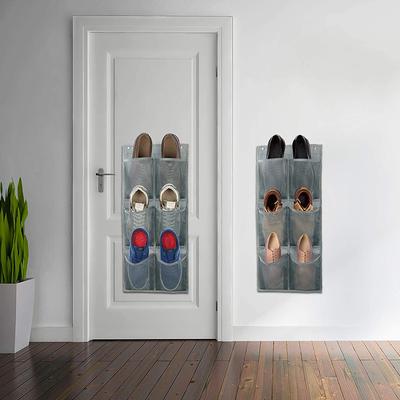 Over The Door Hanging Closet Shoes Holder Organizer Shoe Storage Shoe Rack With 6 Pockets
