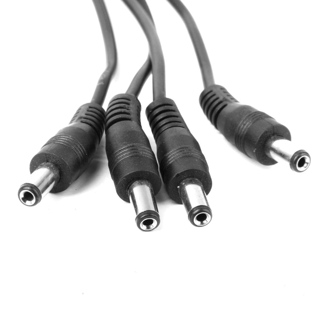 DC Female to 4 Male Power Splitter Adapter Cable for
