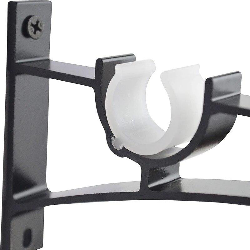 2/4pcs Aluminum Alloy Double Curtain Rod Brackets Roman Pole Bracket for Curtain Rod / Window Hardware Rod