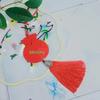 Wooden Tassel Keychain Ornament for Spring Festival - Car Hanging Decoration for Wealth & Prosperity